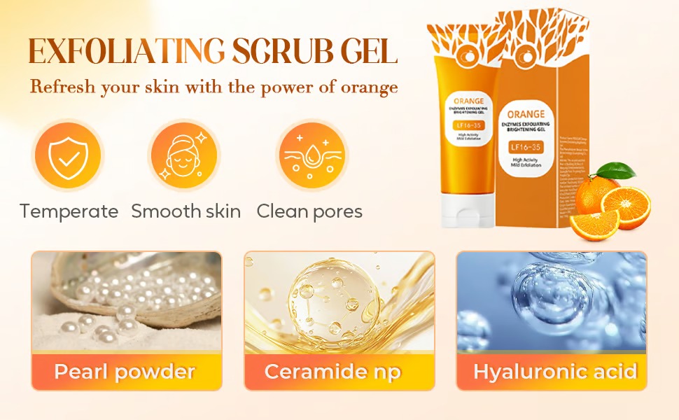 Orange Enzyme Glow Gel 😍 Dark Spot & Dead Skin Remover